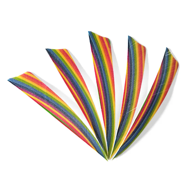 24pcs Archery 4 Inch Turkey Arrow Feather Right Wings DIY Shield Shape Arrow Vanes 